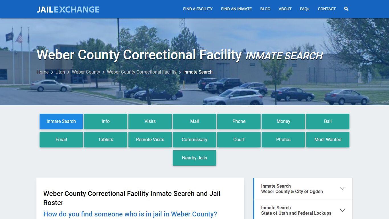 Weber County Correctional Facility Inmate Search - Jail Exchange